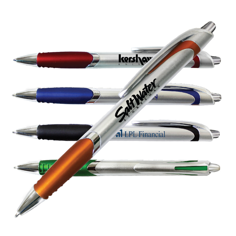 Silver Crest Grip Pen