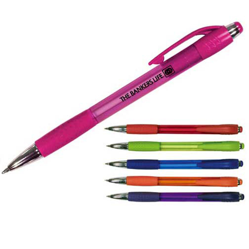 Mardi Gras Grip Pen, Blue Ink