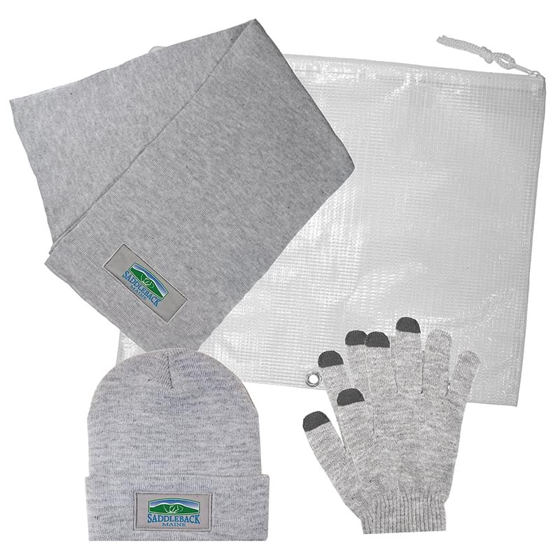3 Piece Knit Set with All Purpose Pouch