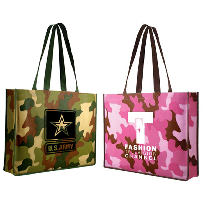 Non-Woven Camo Tote Bag