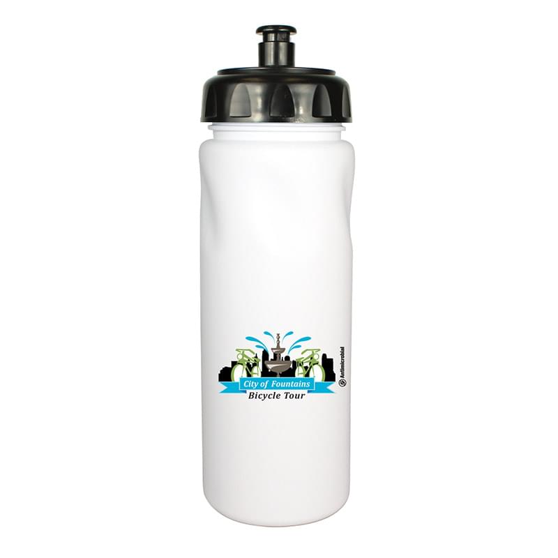24 Oz. Antimicrobial Cycle Bottle with Push 'n Pull Cap, Full Color Digital