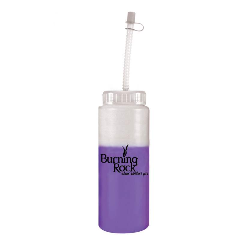 32 oz. Mood Sports Bottle with Flexible Straw