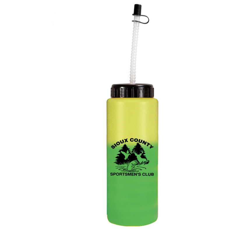 32 oz. Mood Sports Bottle with Flexible Straw