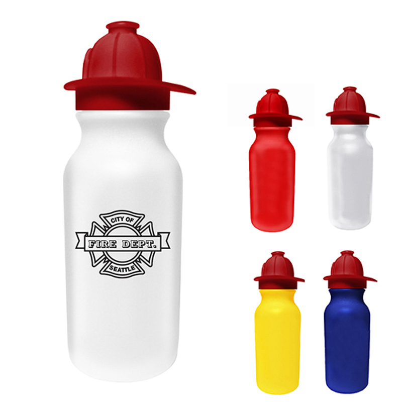 20 oz. Value Cycle Bottle with Fireman Helmet Push 'n Pull Cap