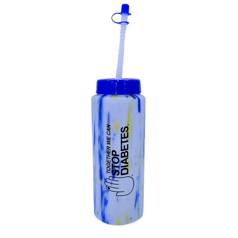 32 oz. Confetti Sports Bottle with Flexible Straw