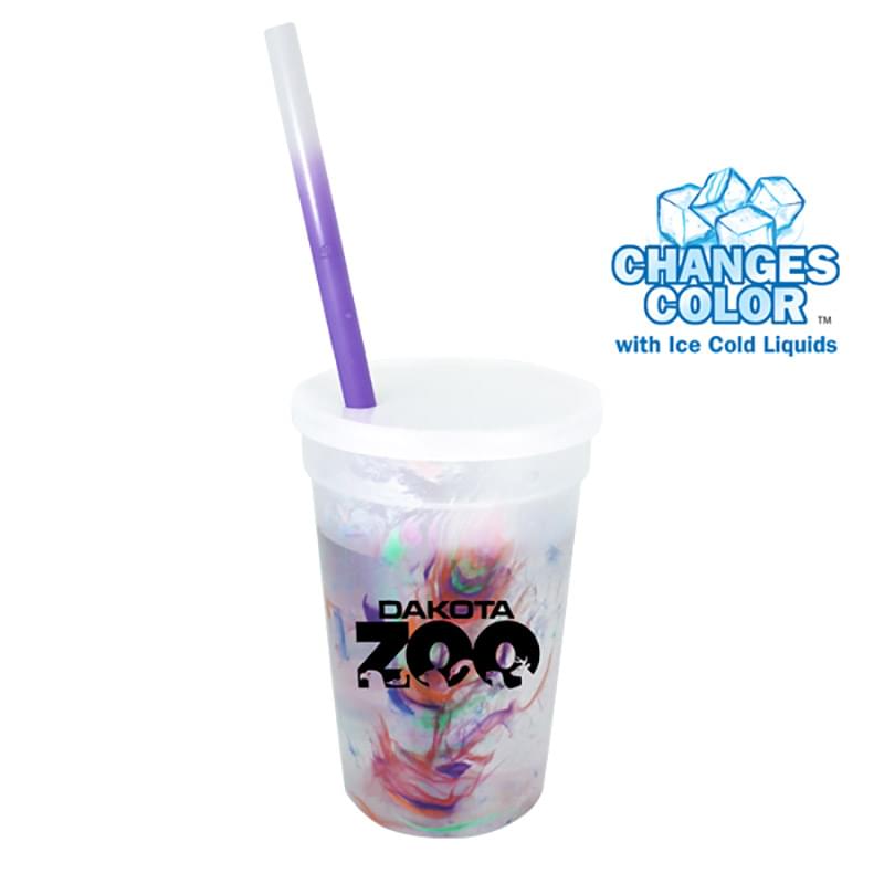 17 oz. Rainbow Confetti Mood Cup/Straw/Lid Set