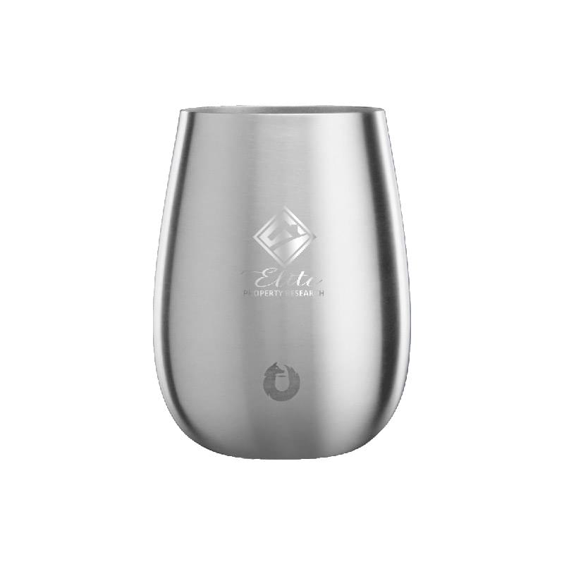 Snowfox® 13 oz. Stemless Wine Glass, Laser, Standard