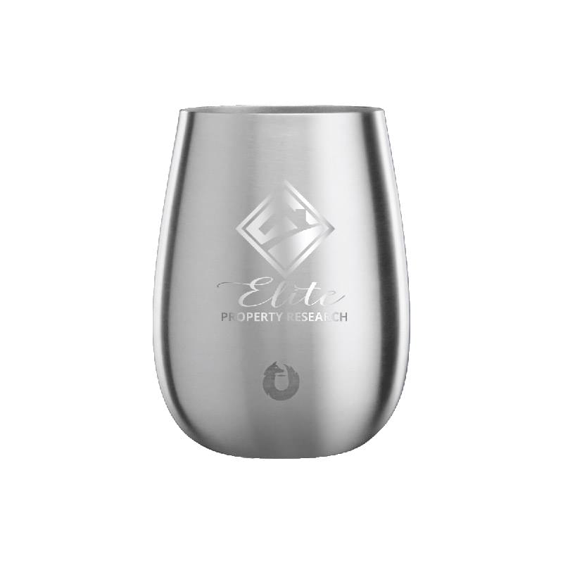 Snowfox® 13 oz. Stemless Wine Glass, Laser, Premium