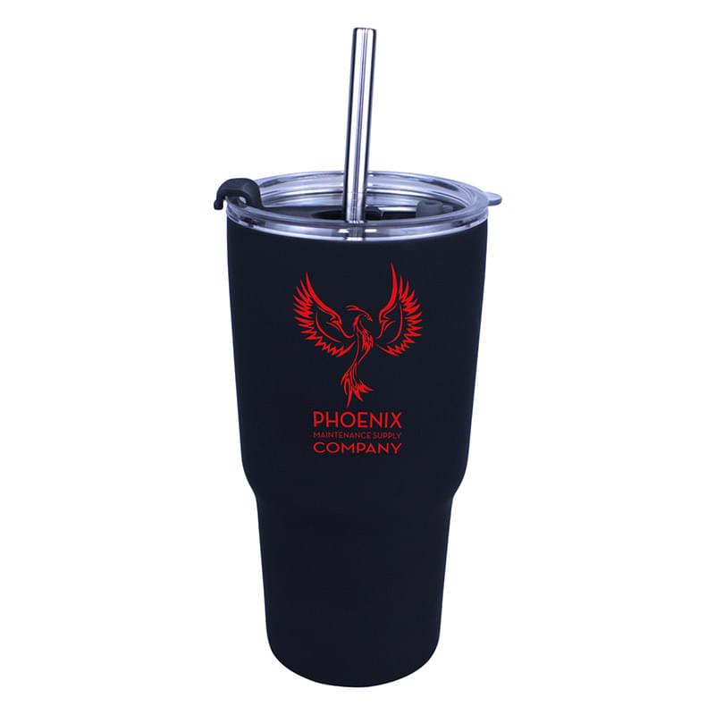 20 oz. Halcyon&reg; Tumbler with Stainless Straw/Flip Top Lid
