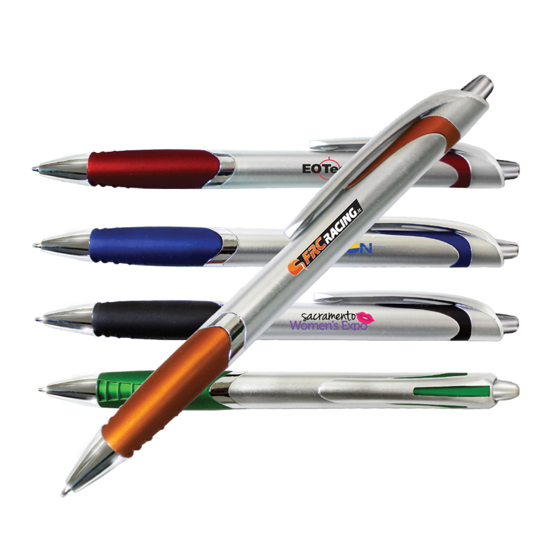 Silver Crest Grip Pen, Full Color Digital