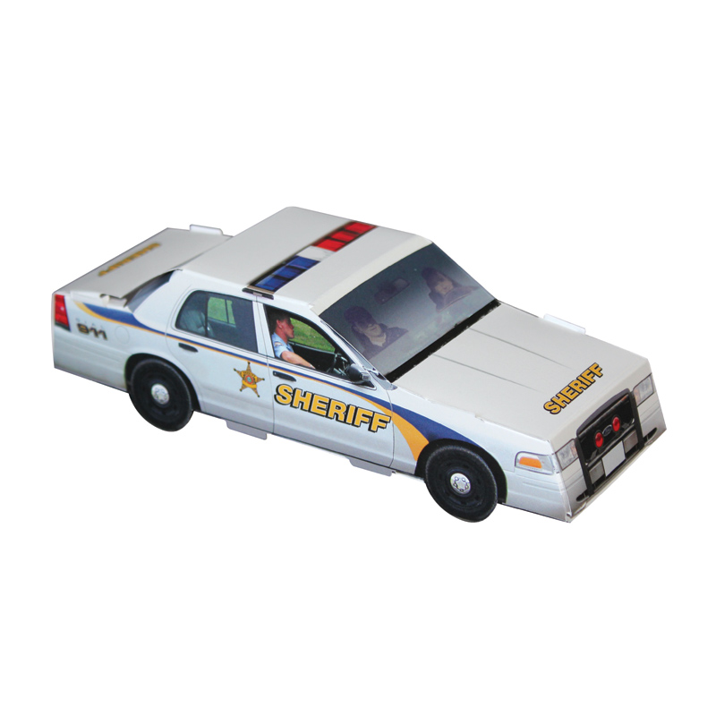 Foldable Die-cut Sheriff Car,Full Color Digital
