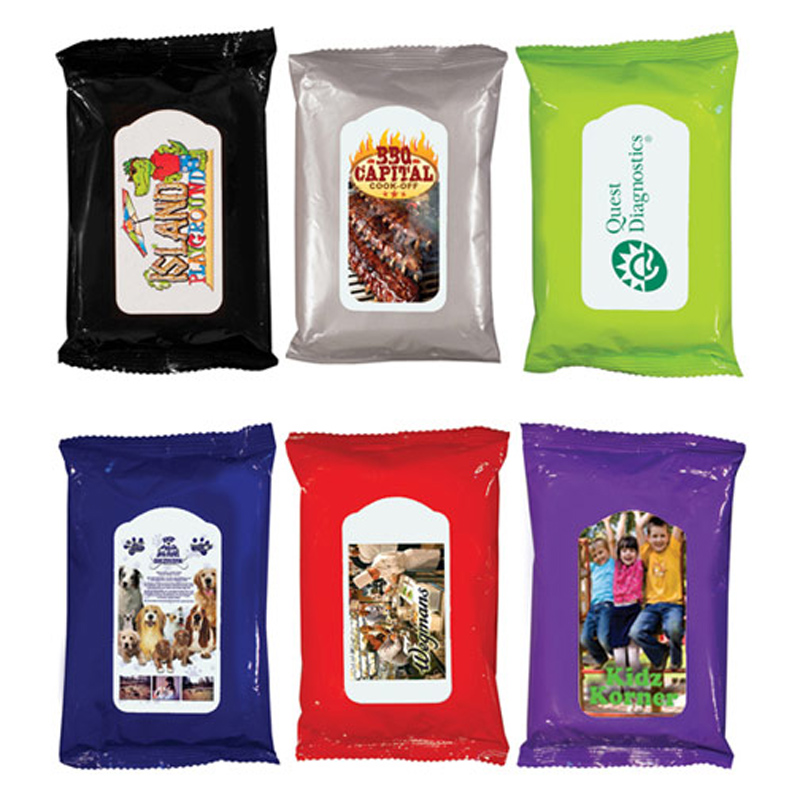 Antibacterial Wet Wipes, Full Color Digital