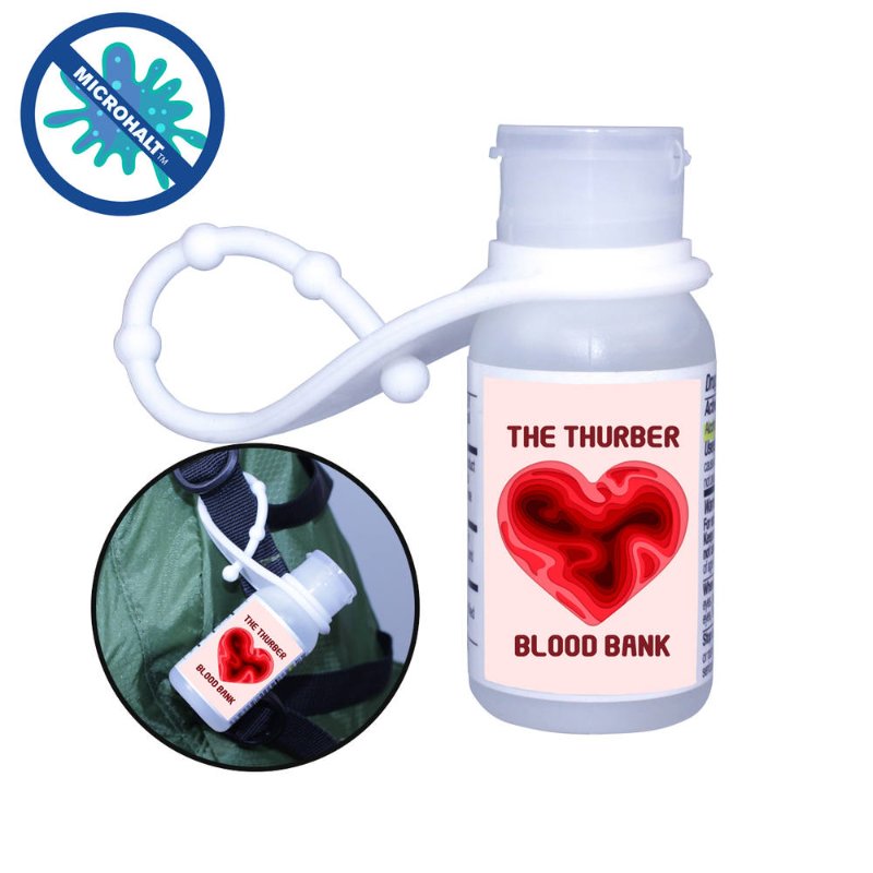 1 oz. Gel Sanitizer with lanyard , Full Color Digital