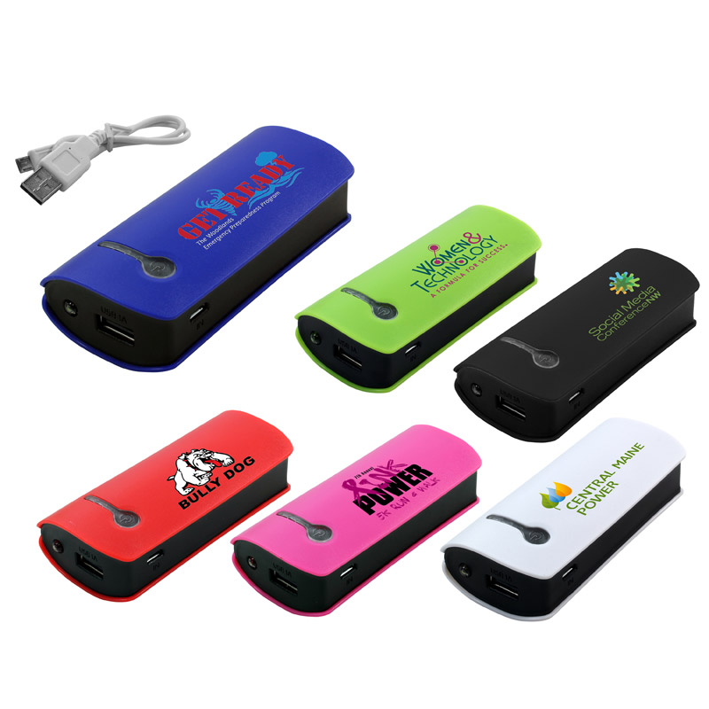 4000 mAh Two Tone Power Bank, Full Color Digital