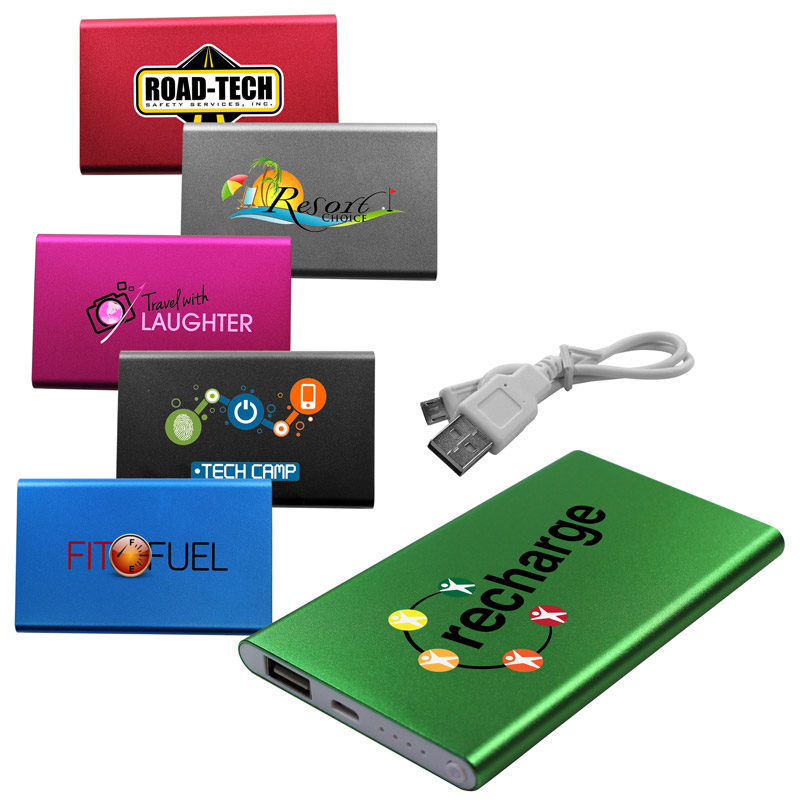 4000 mAh Slim Power Bank, Full Color Digital