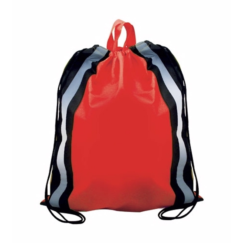 Non-Woven Reflective Drawstring Backpack, Full Color Digital