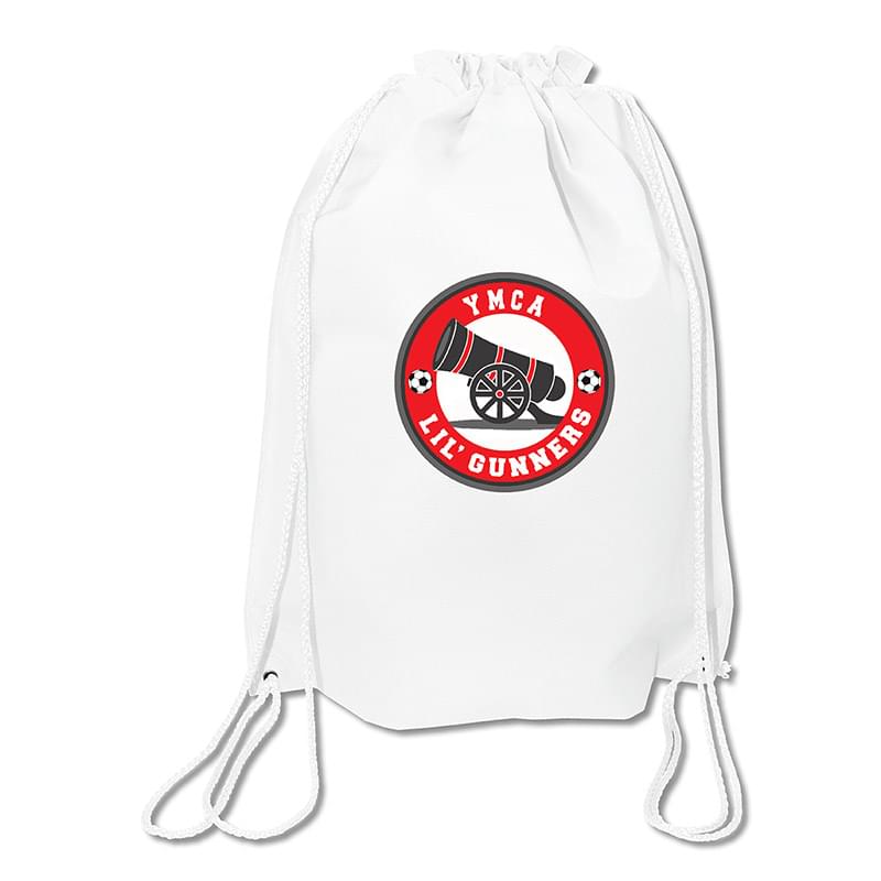 NW Drawstring Backpack with Gusset, Full Color Digital