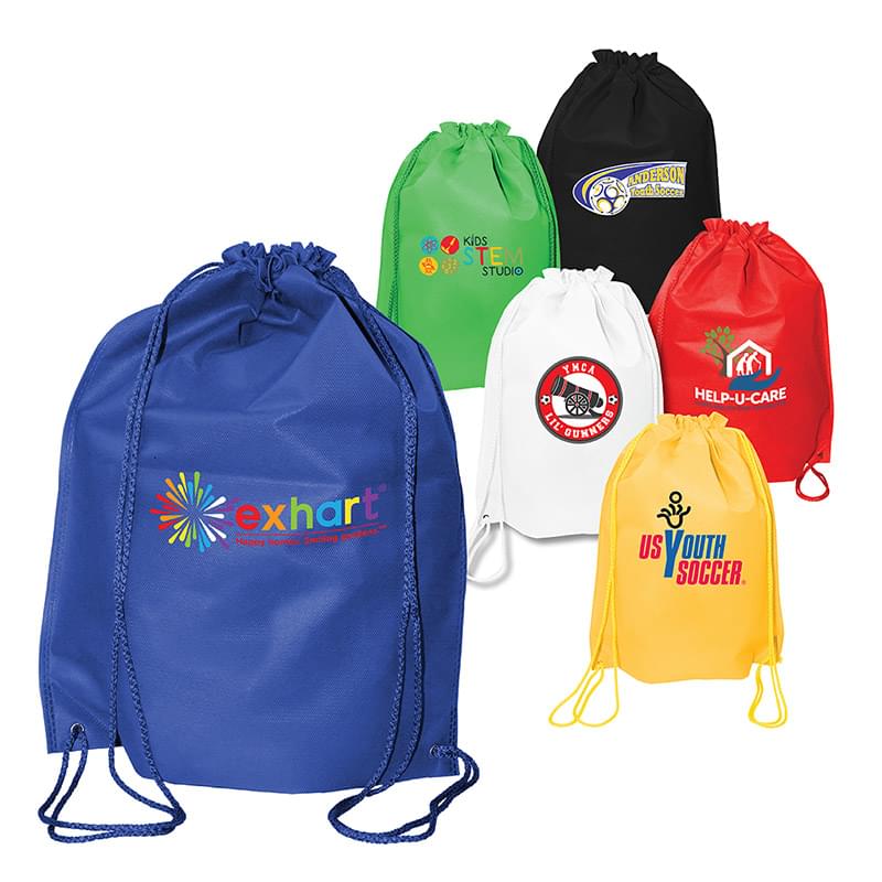NW Drawstring Backpack with Gusset, Full Color Digital