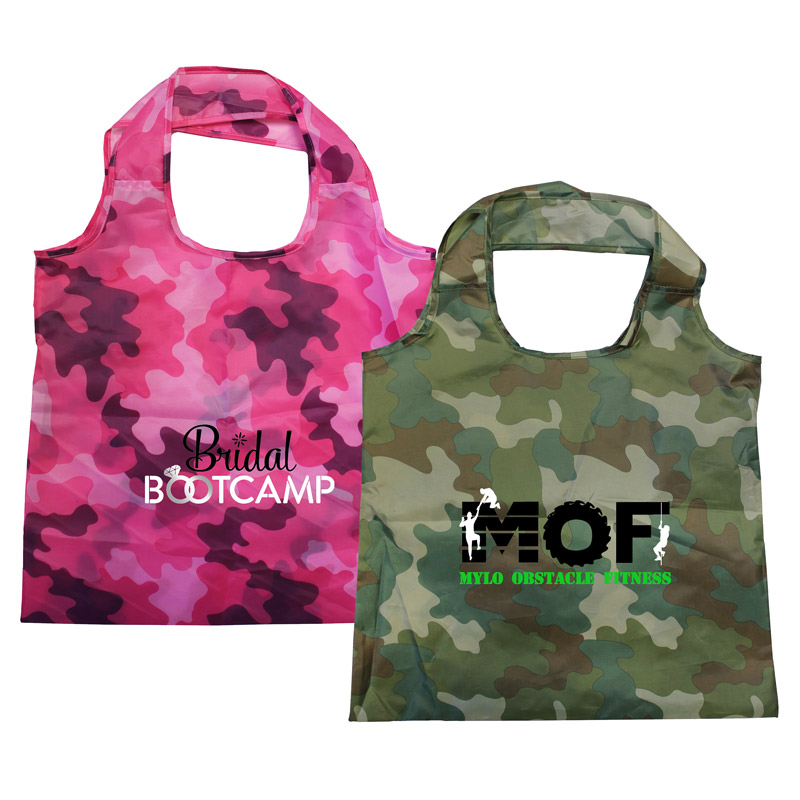 Camo RPET Fold-Away Carryall, Full Color Digital