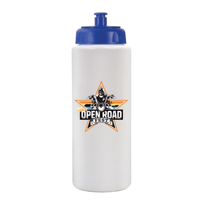 32oz. Sports Bottle w/Push 'n Pull Cap, Full Color Digital