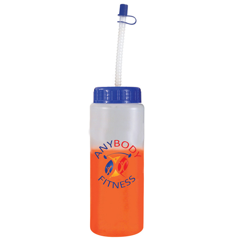 32 oz. Mood Sports Bottle With Flexible Straw, Full Color Digital