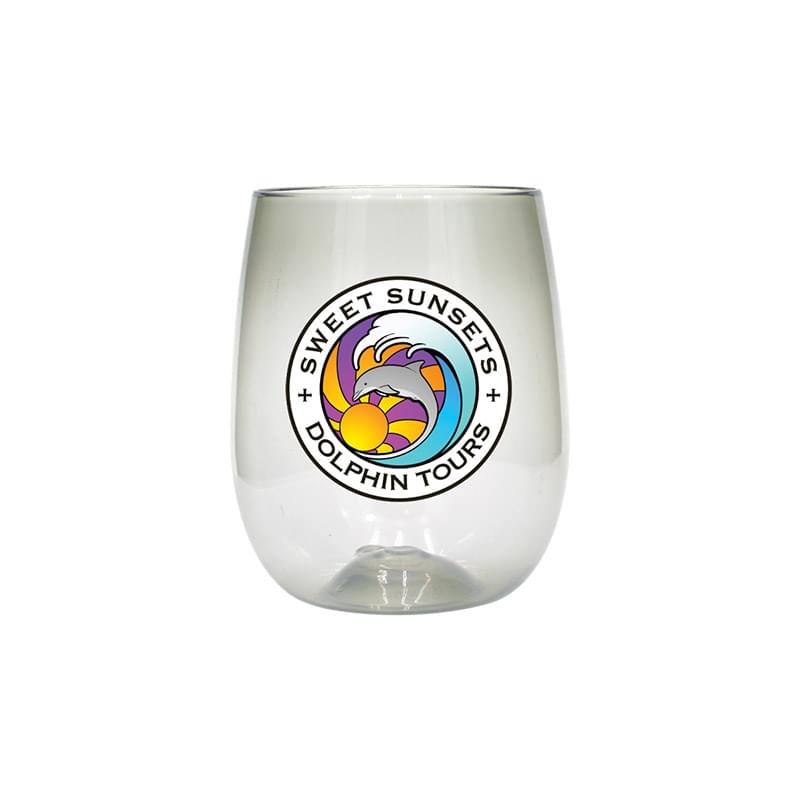 12 oz. Recycled Stemless Wine Glass, Full Color Digital