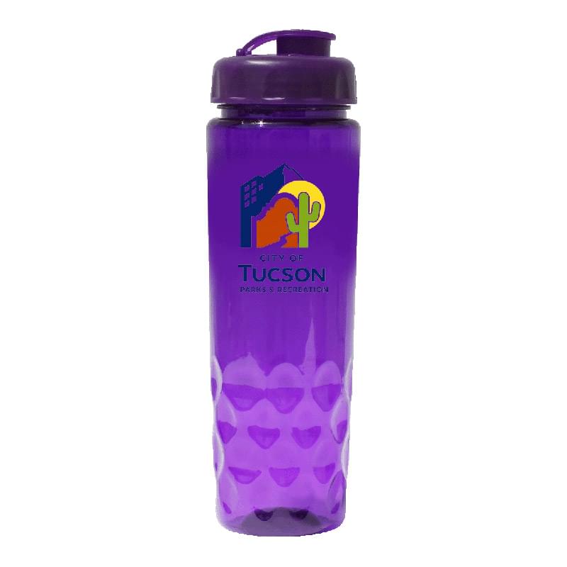 24 oz. Recycled PET Bottle with Flip Top Cap, Full Color Digital
