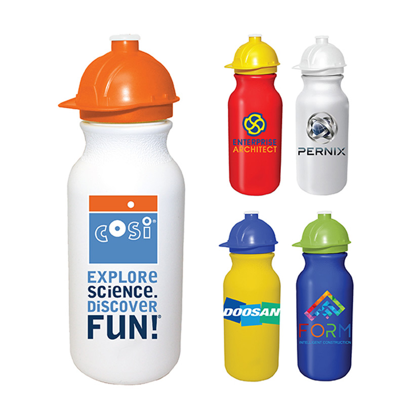 20 oz. Value Cycle Bottle with Safety Helmet Push 'n Pull Cap, Full Color Digital