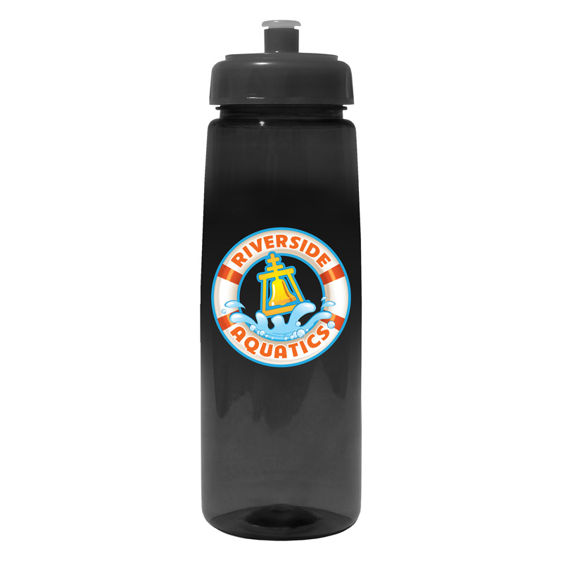 30 oz. Poly-Saver PET Bottle with Push 'n Pull Cap, Full Color Digital