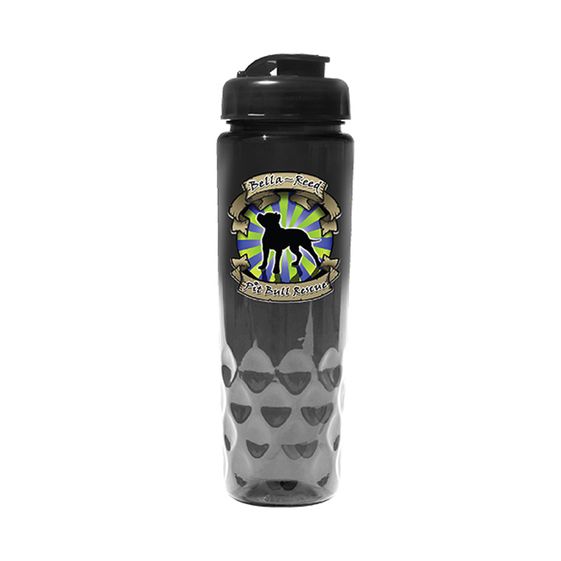 24 oz. Poly-Saver PET Bottle with Flip Top Cap, Full Color Digital