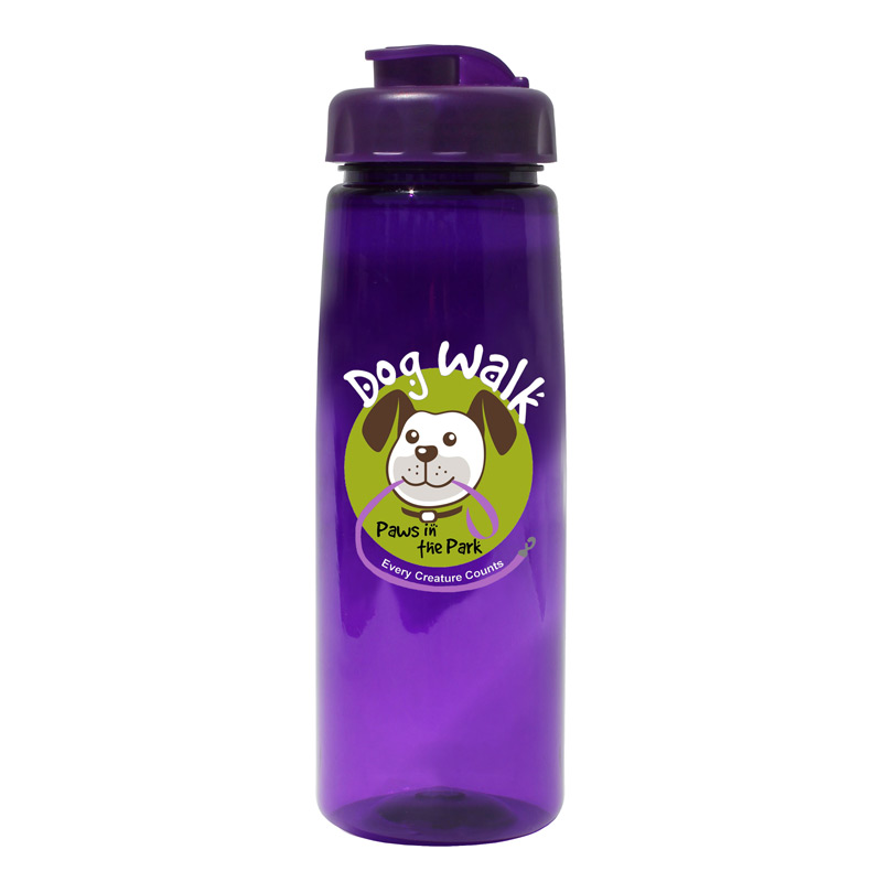 30 oz. Poly-Saver PET Bottle with Flip Top Cap, Full Color Digital
