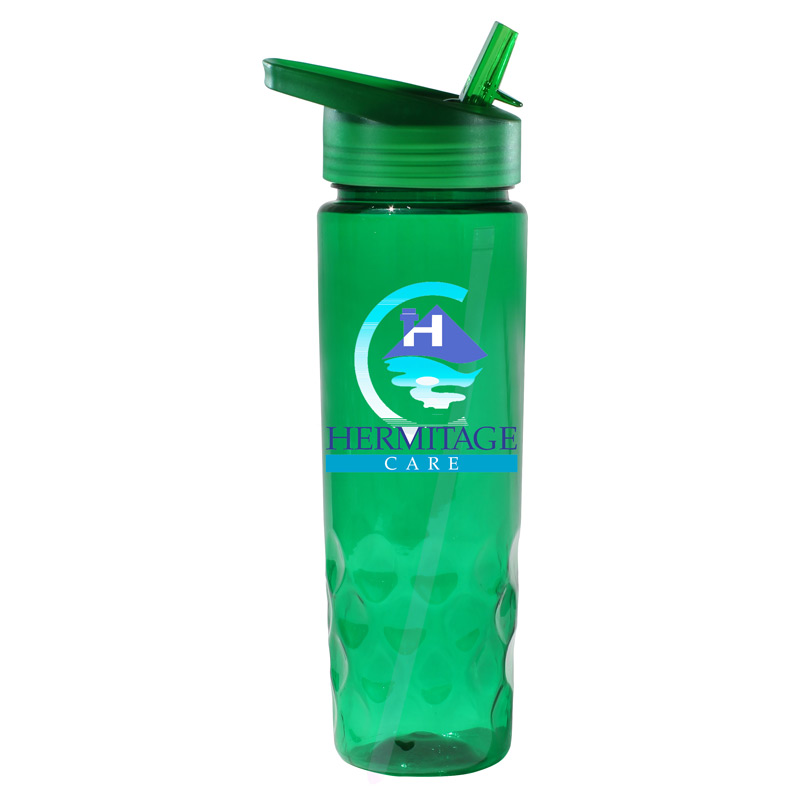 24 oz. Poly-Saver PET Bottle with Straw Cap, Full Color Digital