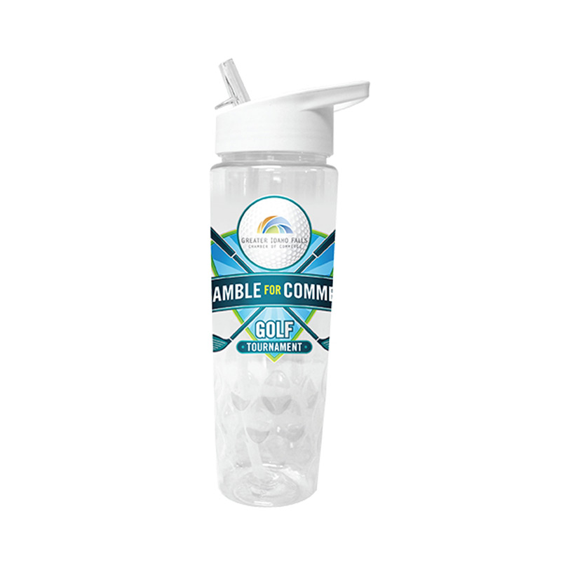 24 oz. Poly-Saver PET Bottle with Straw Cap, Full Color Digital