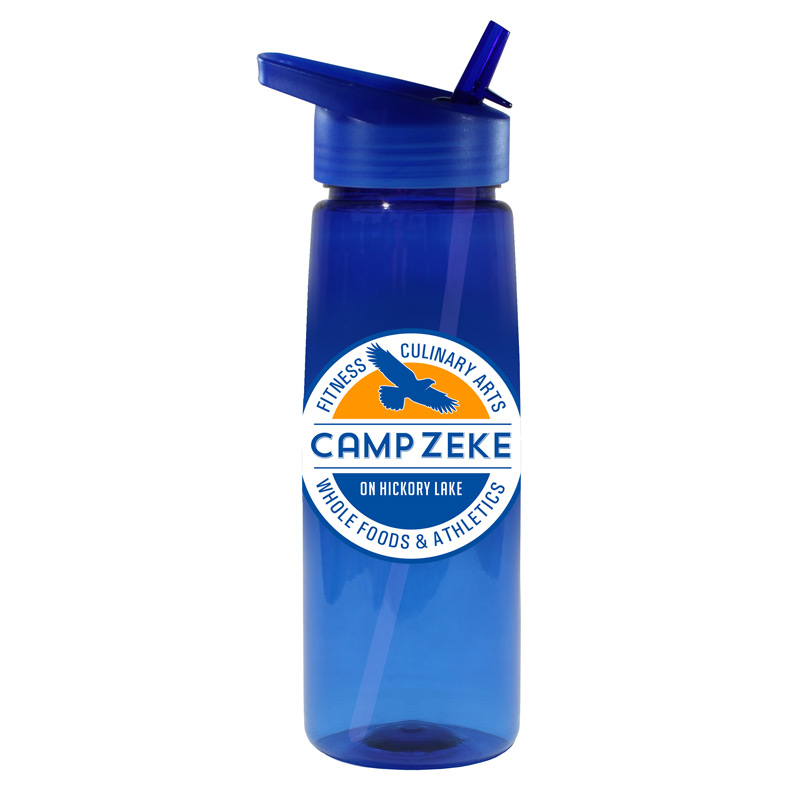 30 oz. Poly-Saver PET Bottle with Straw Cap, Full Color Digital