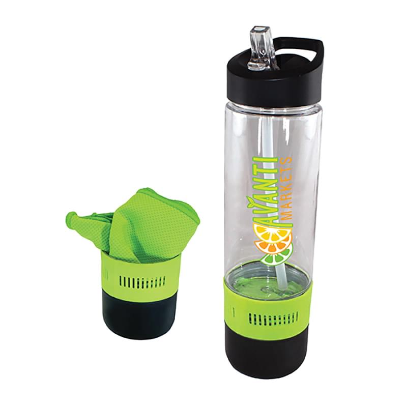 17 oz. Co-Poly Bottle with Cooling Towel, Full Color Digital