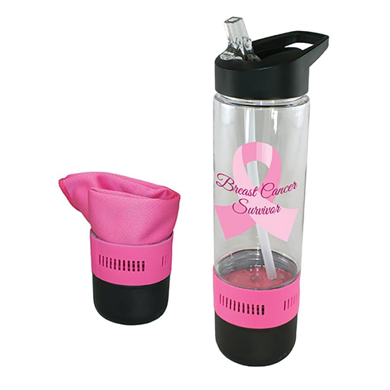 17 oz. Co-Poly Bottle with Cooling Towel, Full Color Digital