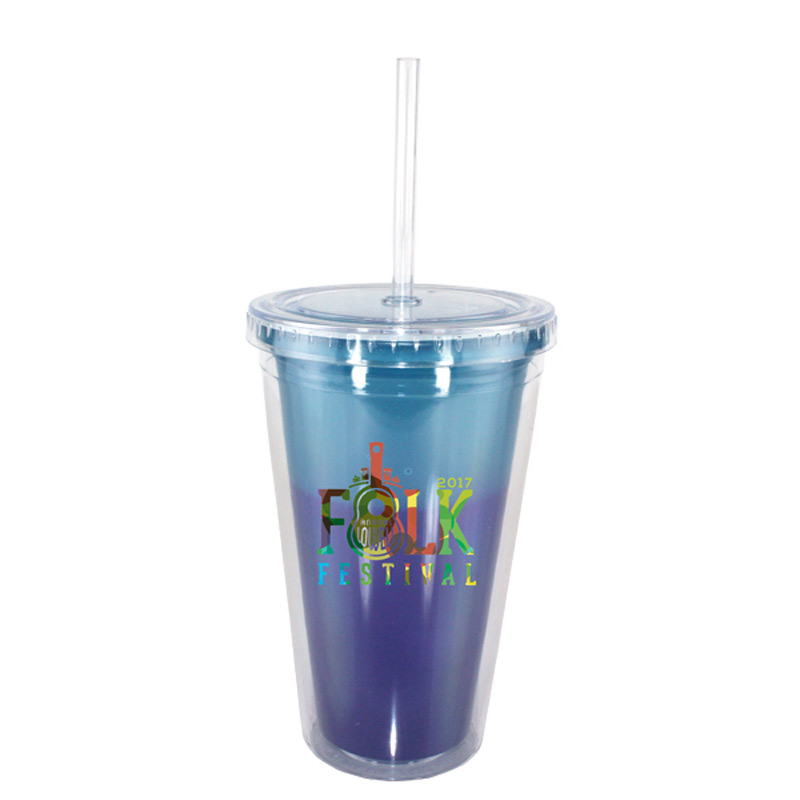 16 oz. Mood Victory Acrylic Tumbler with Straw Lid, Full Color Digital