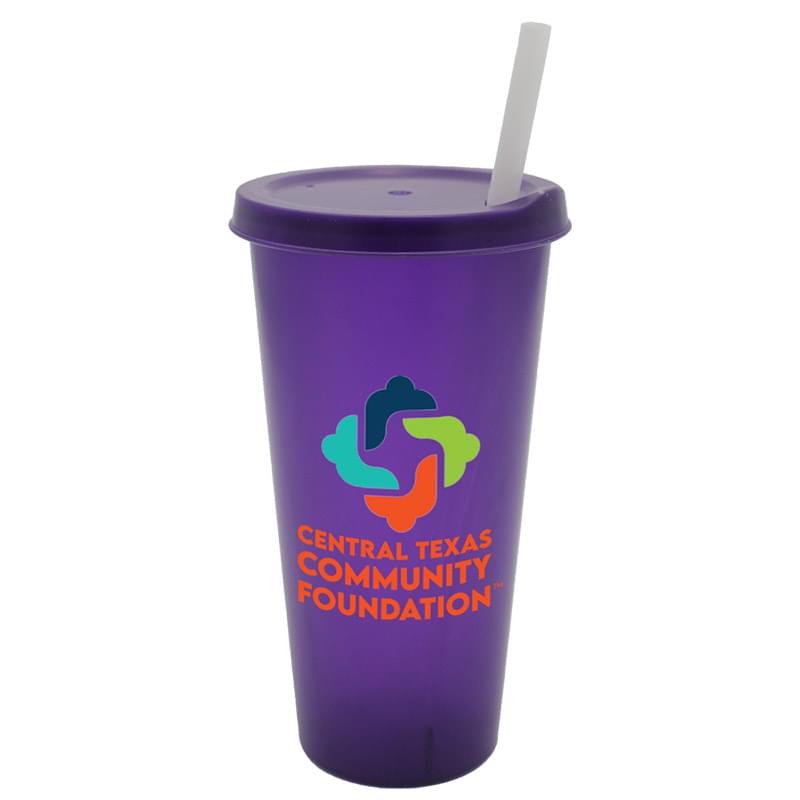 26 oz. Tumbler with Lid and Straw, Full Color Digital