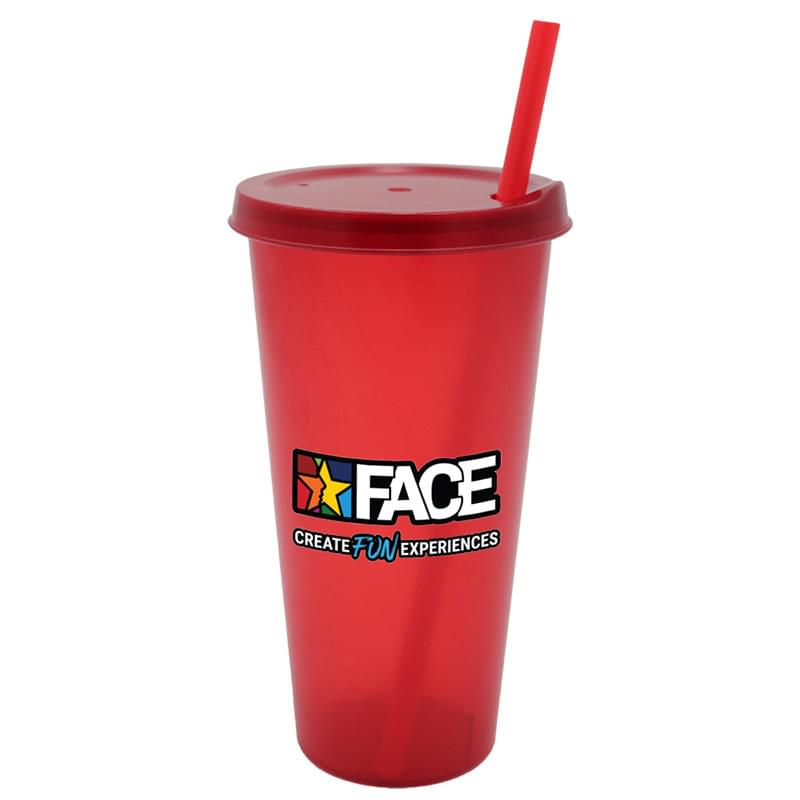 26 oz. Tumbler with Lid and Straw, Full Color Digital