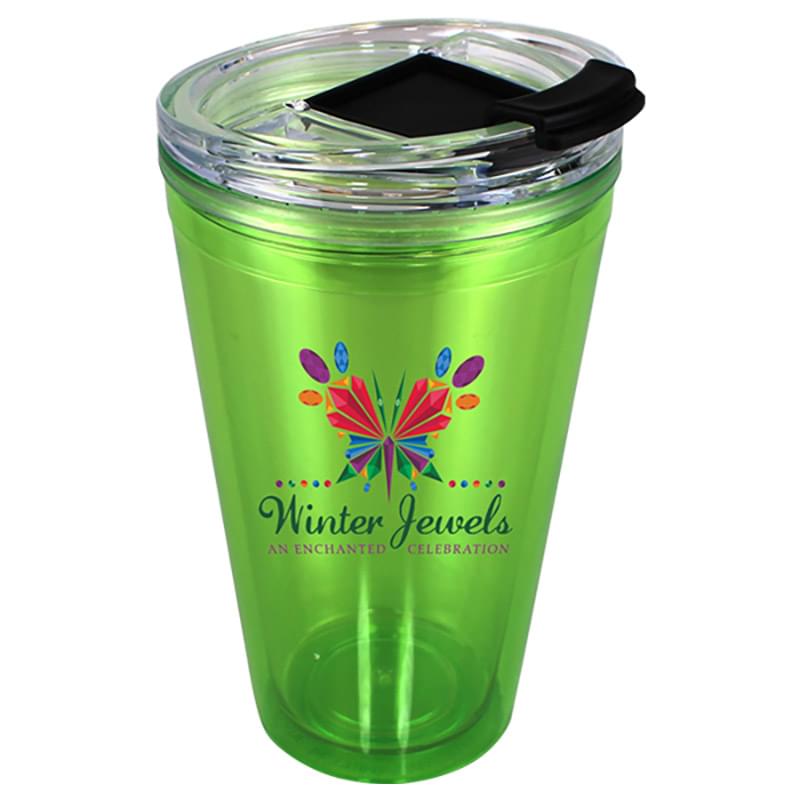 16 oz. Victory Acrylic Tumbler with Flip Top Lid, Full Color Digital