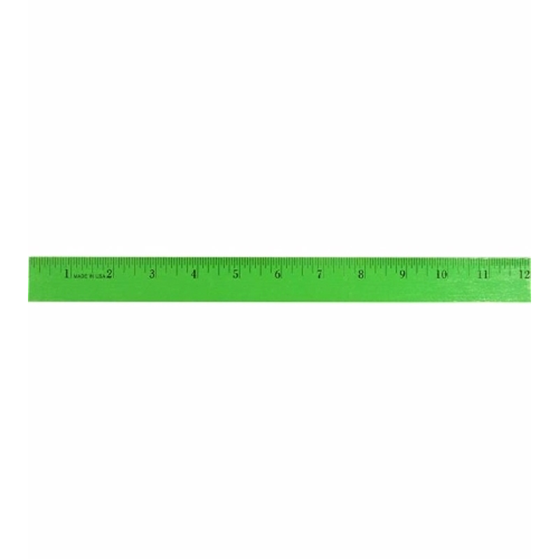 12" Enamel Wood Ruler, Full Color Digital