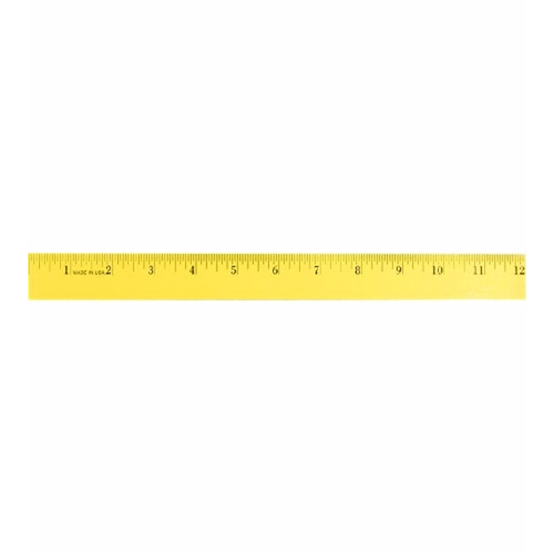 12" Enamel Wood Ruler, Full Color Digital