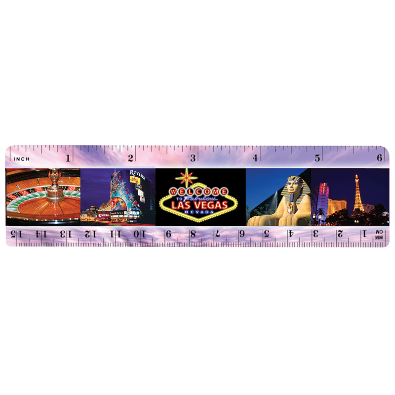 6" Plastic Ruler (back), Full Color Digital