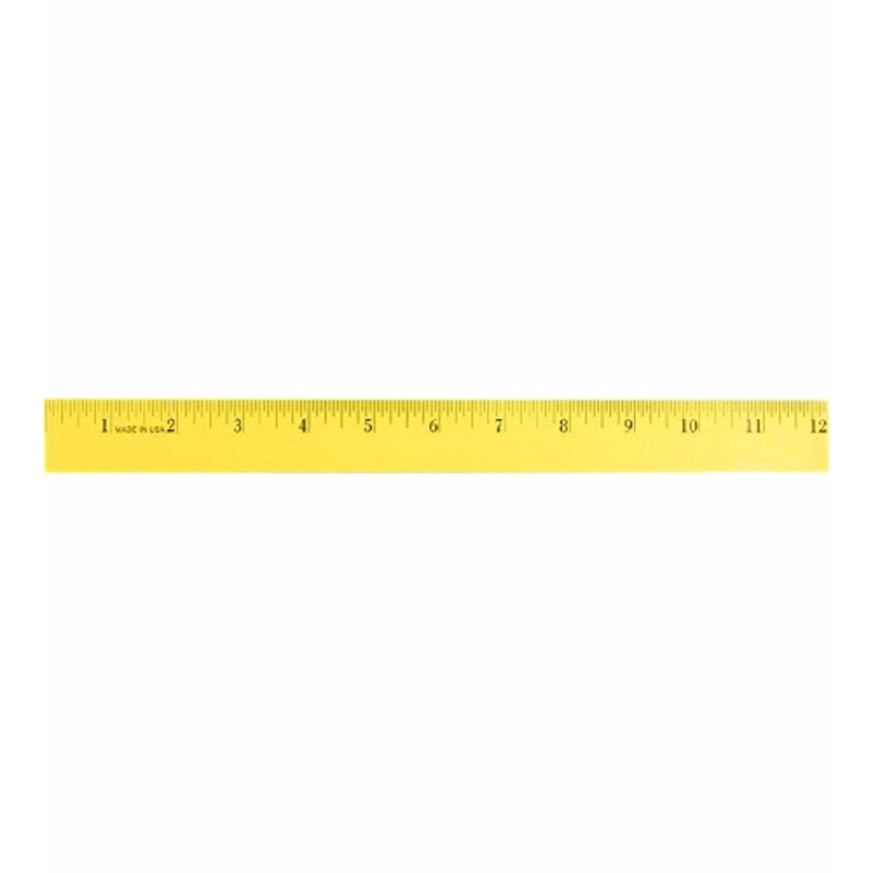 12" Enamel Wood Ruler - English Scale