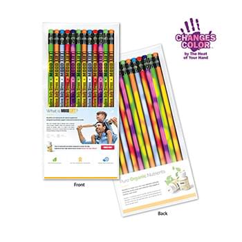 Create-A-Pack Pencil Set of 12 - Mood Pencil w/ Colored Eraser