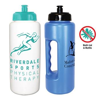 32 oz. Antimicrobial Grip Bottle with Push 'n Pull Cap