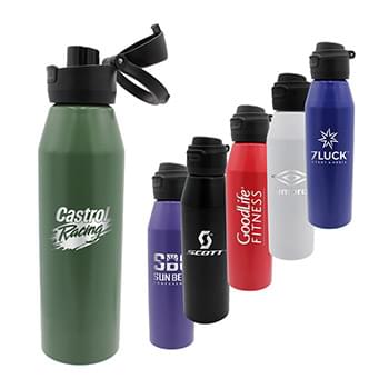 25 oz. Recycled Aluminum Bottle with Chug Lid, Laser Engraved, Large