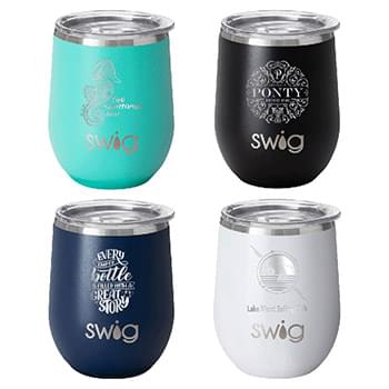Swig® 12 oz. Matte Stemless Wine Cup, Laser, Premium