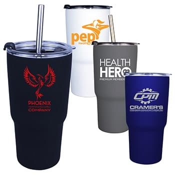 20 oz. Halcyon&reg; Tumbler with Stainless Straw/Flip Top Lid