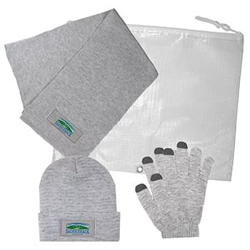 3 Piece Knit Set with All Purpose Pouch, Full Color Digital